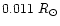 $0.011 ~R_\odot$