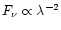$F_\nu\propto \lambda^{-2}$