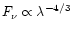 $F_\nu\propto \lambda^{-4/3}$