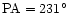 ${\rm PA} =
231^\circ$