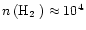 $\hbox{$n\,({\rm H}_2$ )}\approx
10^4$