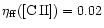 $\eta_{\rm ff}{\rm ([C\,II])} = 0.02$