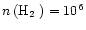 $\hbox{$n\,({\rm H}_2$ )}= 10^6$