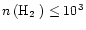 $\hbox{$n\,({\rm H}_2$ )}\le 10^3$
