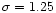 $\sigma=1.25$