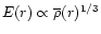 $E(r)\propto\overline{\rho}(r)^{1/3}$