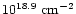 $10^{18.9}\ {\rm cm^{-2}}$