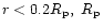 $r<0.2R_{\rm p},\ R_{\rm p}$