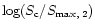 ${\rm log} (S_{\rm c}/S_{\rm max,\ \!2})$