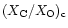 $(X_{\rm C}/X_{\rm O})_{\rm c}$