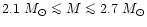 $2.1~M_{\odot} \mathrel{\mathchoice {\vcenter{\offinterlineskip\halign{\hfil
$\d...
...ineskip\halign{\hfil$\scriptscriptstyle ...