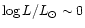 $\log L/L_{\odot} \sim 0$