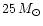 $25 \, M_{\odot}$