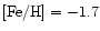 ${\rm [Fe/H]}=-1.7$