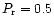 $P_{\rm r} =0.5$