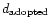 $d_{\rm adopted}$