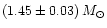 $(1.45\pm0.03) \, M_\odot$