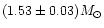 $(1.53 \pm 0.03) M_\odot$