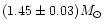 $(1.45 \pm 0.03) M_\odot$