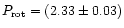 $P_{\rm rot}=(2.33\pm0.03)$