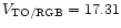 $V_{\rm TO/RGB} = 17.31$