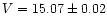 $V=15.07\pm0.02$