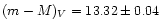 $(m-M)_V = 13.32\pm0.04$