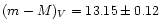 $(m-M)_V=13.15\pm0.12$