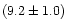 $(9.2\pm1.0)$
