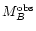 $M_{B}^{\rm obs}$