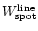 $W_{\rm spot}^{\rm line}$