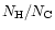 $N_{\rm H}/N_{\rm C}$