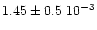 $1.45\pm0.5~10^{-3}$