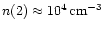 $n(\h2) \approx 10^{4}
\,{\rm cm^{-3}}$