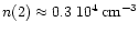 $n(\h2) \approx 0.3 ~ 10^{4} \,{\rm cm^{-3}}$
