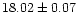 $18.02 \pm 0.07$