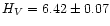 $H_{V} = 6.42 \pm 0.07$