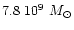 $7.8~10^9~M_{\odot}$