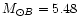 $M_{\odot B} = 5.48$