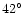 $42^{\circ}$