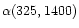 $\alpha(325,1400)$