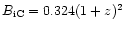 $B_{\rm iC}=0.324(1+z)^{2}$