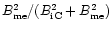 $B^{2}_{\rm me}/(B^{2}_{\rm iC}+B^{2}_{\rm me})$