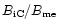 $B_{\rm iC}/B_{\rm me}$