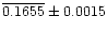 $\overline{0.1655}\pm 0.0015$