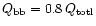 $Q_{\rm bb}=0.8\,Q_{\rm totl}$