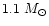 $1.1~M_{\odot}$