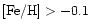 $\mbox{\rm [Fe/H]}> -0.1$