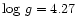 $\log\,g = 4.27$