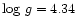 $\log\,g = 4.34$